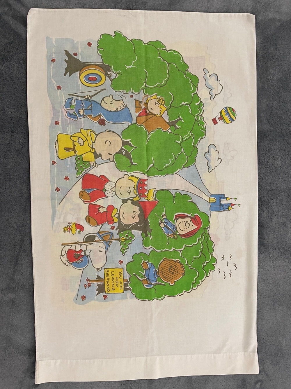 VINTAGE 70s Peanuts Pillowcase